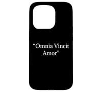 Camiseta Omnia Vincit Amor - Love Conquers All Latin Quote Carcasa para iPhone 15 Pro