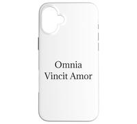Camiseta Omnia Vincit Amor - Love Conquers All Latin Quote Carcasa para iPhone 16 Plus