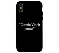 Camiseta Omnia Vincit Amor - Love Conquers All Latin Quote Carcasa para iPhone X/XS