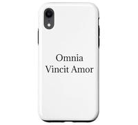 Camiseta Omnia Vincit Amor - Love Conquers All Latin Quote Carcasa para iPhone XR