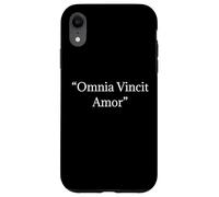 Camiseta Omnia Vincit Amor - Love Conquers All Latin Quote Carcasa para iPhone XR
