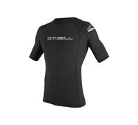 ONEILL WETSUITS Basic Skins S/S Crew Rash Guard Shirt, Hombre, Negro, XL
