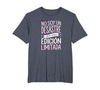 Camiseta Original con Mensaje: Soy una edición Limitada Camiseta, Hombre Tallas Grandes, Azul Jaspeado, 6X Alto