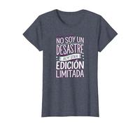 Camiseta Original con Mensaje: Soy una edición Limitada Camiseta, Mujer, Azul Jaspeado, L
