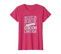 Camiseta Original con Mensaje: Soy una edición Limitada Camiseta, Mujer, Rojo Jaspeado, M