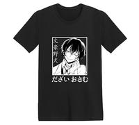 Camiseta Osamu Dazai Camiseta Anime Bungou Stray Dogs Camiseta Unisex Anime Impresa Camiseta Casual Ropa Cosplay Camiseta Cuello Redondo Verano