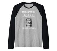 Camiseta OutLaw Jesse James Camiseta Manga Raglan