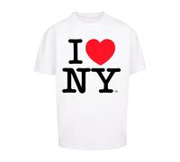 MERCHCODE Mc933-i Love NY Oversize tee Camiseta, Blanco, S Hombres