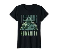 Camiseta OVNI Alien I See Humans But No Humanity Earth Day Camiseta gráfica económica, Mujer, Negro, XS