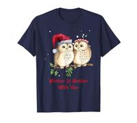 Camiseta Owl Winter Is Better with You Sweet Winter Owls Camiseta