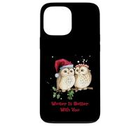 Camiseta Owl Winter Is Better with You Sweet Winter Owls Carcasa para iPhone 13 Pro MAX
