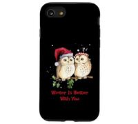 Camiseta Owl Winter Is Better with You Sweet Winter Owls Carcasa para iPhone SE (2020) / 7/8