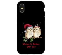 Camiseta Owl Winter Is Better with You Sweet Winter Owls Carcasa para iPhone X/XS