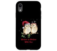 Camiseta Owl Winter Is Better with You Sweet Winter Owls Carcasa para iPhone XR
