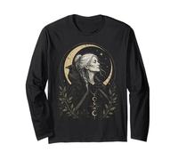 Camiseta Pagan Triple Goddess Crone Raven Energy Wise sin molestias Manga Larga