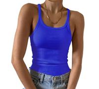 Camiseta Palabra de Honor Mujer, Tank Top Corta Women Ropa Sujetador Modernas Elegantes Deporte Camisetas Tirantes Deporte, Blusas Azul Marino, Sin Mangas Top Mujer, S