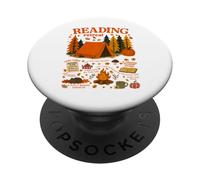 Camiseta para Acampar Book Lover Reading Retreat PopSockets PopGrip Adhesivo