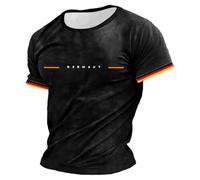 Camiseta para aficionados al fútbol de Alemania - Ropa deportiva cómoda, Negro , 3XL