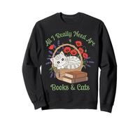 Camiseta para Amantes de los Libros All I Really Need Are Books and Cats Sudadera