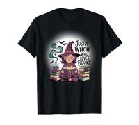 Camiseta para Amantes de los Libros Just a Witch Who Loves Books Camiseta