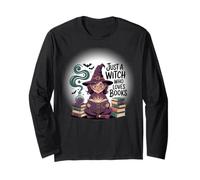 Camiseta para Amantes de los Libros Just a Witch Who Loves Books Manga Larga