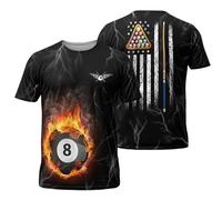 Camiseta para Amantes del boliche con Estampado de Strike para Hombres/Mujeres Camisetas Casuales con Bolas de boliche impresión 3D Cuello Redondo Mangas Cortas