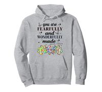 Camiseta para Autismo Cristiano con Texto en inglés You Are Fearfully and Wonderfully Made Sudadera con Capucha