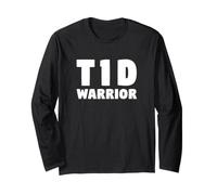 Camiseta para diabéticos Cure Diabetic T1D - Camiseta Divertida para diabéticos Tipo 1 Manga Larga