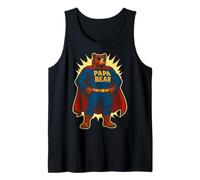 Camiseta para el día del Padre con diseño de superhéroe Papa Bear Camiseta sin Mangas