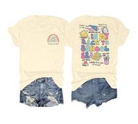 Camiseta para el primer día de clases para profesores: mujeres en mi regreso a la escuela camisas experiencia del profesor camisetas señoras cárdigan verano, beige, XXL