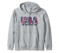 Camiseta para fanáticos del fútbol USA One Nation One Team 2026 Sudadera con Capucha