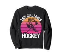 Camiseta para fanáticos del Hockey con Texto en inglés This Girl Loves Hockey Shirt Game Day Sudadera