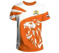 Camiseta para fans de fútbol de los Países Bajos 2026, estampado de banderas nacionales, transpirable, de secado rápido, deportiva, informal, holgada, para hombre, mujer, niños, 2#, 4XL