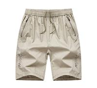 Camiseta para hombre aus waermendem Stoff, mit geradem Schnitt, Printmotiv, einfarbigem Look, komfortable Passform, mit dezentem Garderobenwert, Fuer Alltag, Freizeit und Warme Tage, caqui, XXL