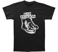 Camiseta para hombre Bad Religion Up The Punx Boots Camiseta S M L XL Punk Rock, Negro, XL