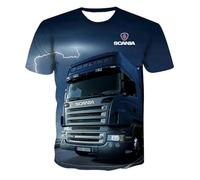 Camiseta para Hombre Camiseta De Manga Corta para Scania Chándal con Estampado 3D Camiseta De Entrenamiento Suave Ropa Superior Cuello Redondo Corte-A||4XL