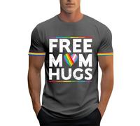 Camiseta para hombre con corazón arcoíris, elegante camiseta de manga corta con símbolo de corazón de colores y cuello redondo | Camiseta declaración para el mes del orgullo y el día a día, Style#m04