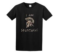 Camiseta para hombre con cuello redondo "I Am Spartacus, Negro, S