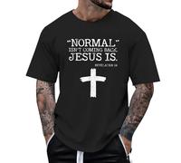 Camiseta para hombre con declaración cristiana 'Jesus is Coming Back' - Camiseta de fe con símbolo de cruz | Camiseta religiosa para hombres, Style_m01 Negro, L