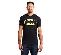 Camiseta para Hombre con el Logotipo de Batman de DC Comics, Negra, L UK