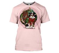 Camiseta para Hombre con Estampado 3D de Gato Estilo Ukiyo-e japonés Gato samurái Tatuaje Gráfico Camiseta para Mujer Cuello Redondo Manga Corta