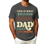 Camiseta para hombre con estampado conmemorativo del día del padre para un estilo informal cómodo para el día a día, Gris Claro2, XXL