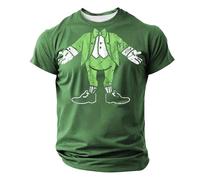 Camiseta para hombre con estampado gráfico casual cómodo cuello redondo manga corta camiseta diaria al aire libre ropa para ocio y descubrimientos, verde, L