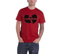 Camiseta para Hombre con Logotipo de Wu Tang Clan, Color Rojo, Rojo, X-Large