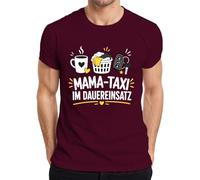 Camiseta para hombre con taxi de uso continuo, para hombre, granate, 3XL