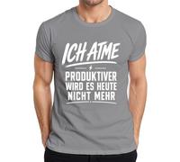 Camiseta para hombre con texto en alemán "Ich atme atme wirtiver wird es