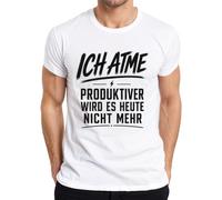 Camiseta para hombre con texto en alemán "Ich atme atme wirtiver wird es