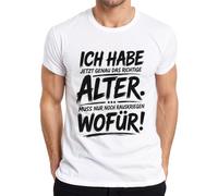 Camiseta para hombre con texto en alemán «Ich Habe genau das richtige Alter