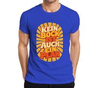 Camiseta para hombre con texto en alemán "Kein Bock ist auch EIN Plan Lustig Spruch, azul, XXL