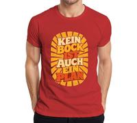 Camiseta para hombre con texto en alemán "Kein Bock ist auch EIN Plan Lustig Spruch, rojo, 3XL